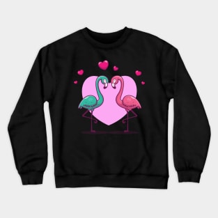 Couple of flamingo cartoon Crewneck Sweatshirt